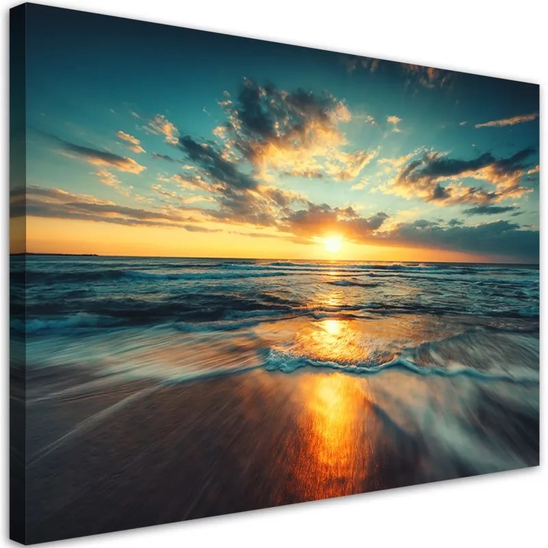 Quadro su tela, Sea Sunset Beach  Dimensioni Tappeti 100x70