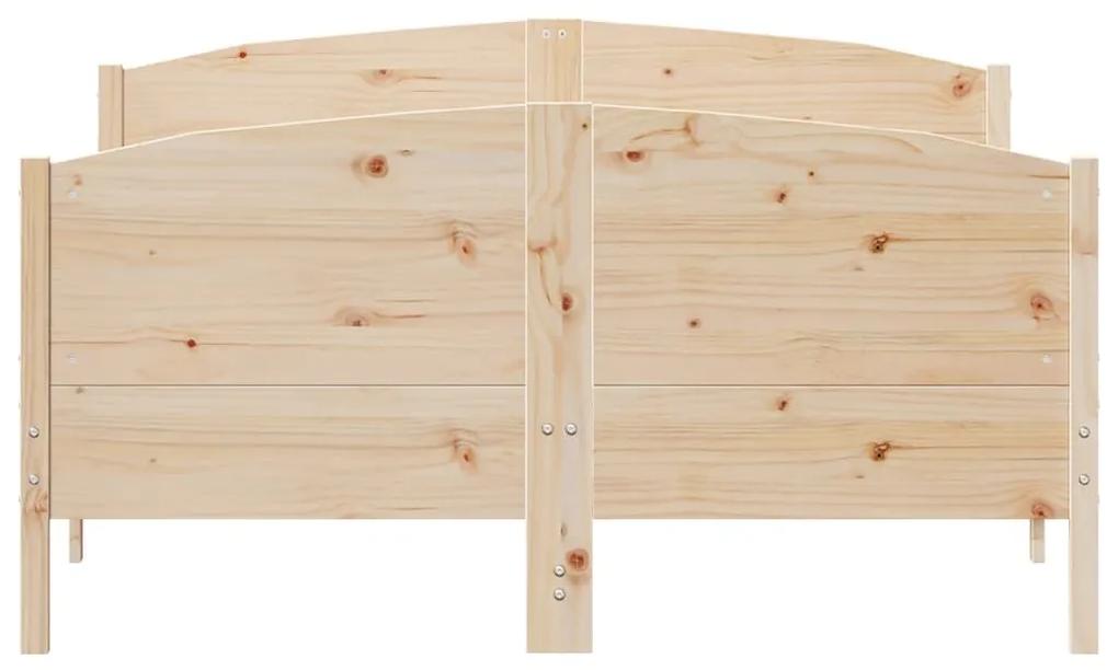 Giroletto con testiera 140x190 cm in legno massello di pino