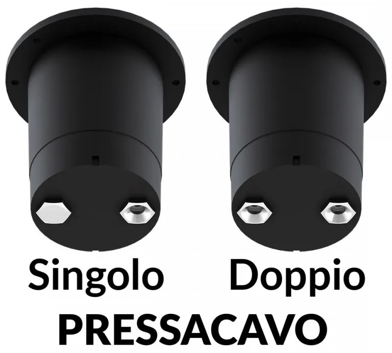 Faretto Calpestabile GU10 Bidirezionale - Doppio pressacavo Base GU10