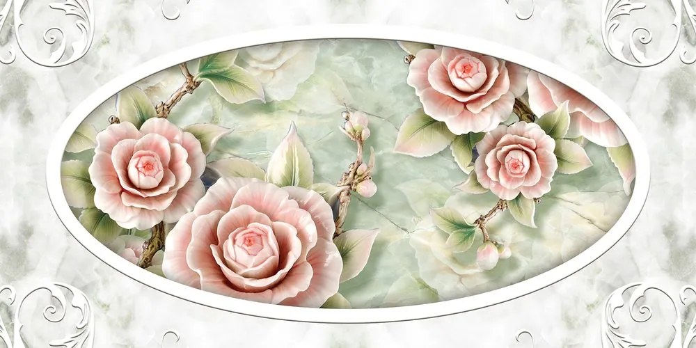 Stampa su tela – Rose di pietra
