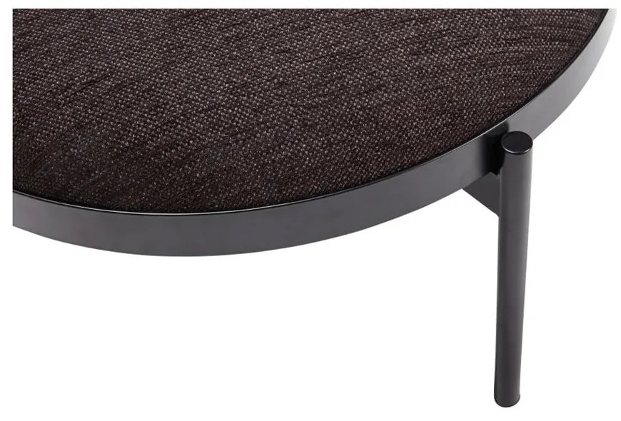 Futuro poggiapiedi nero, ø 65 cm Sen - Hübsch