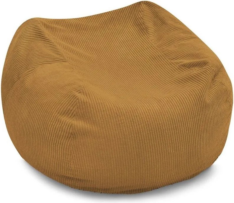 Puof a sacco color senape Voltaire – Bobochic Paris