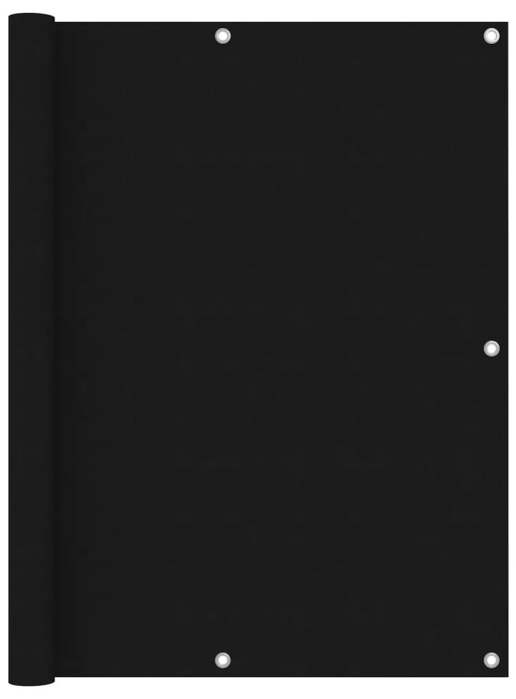 Paravento Balcone Nero 120x500 Cm İn Tessuto Oxford /