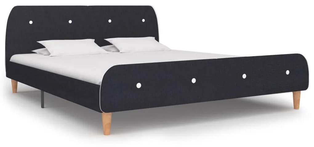 Giroletto Senza Materasso Grigio Scuro 180x200 Cm Tessuto /