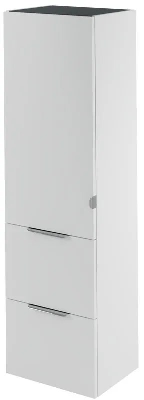 Colonna per mobile bagno Neo SENSEA 2 cassetti 1 anta P 35 x L 45 x H 154 cm bianco laccato mdf