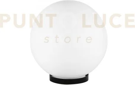 Lumetto polly sfera bianco montatura nera 1 luce attacco e27 ip44 2...