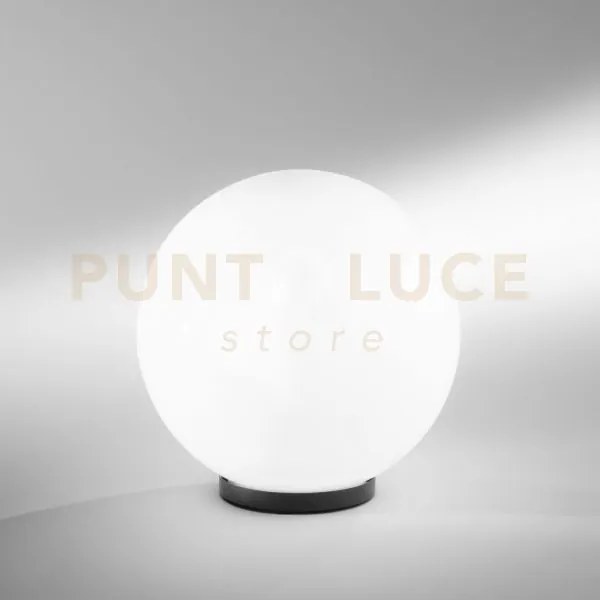 Lumetto polly sfera bianco montatura nera 1 luce attacco e27 ip44 3...