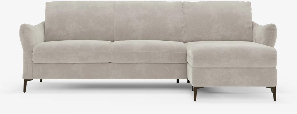 Dalia divano letto angolare con vano contenitore - materasso alto 18 cm in raffinato tessuto smacchiabile T30