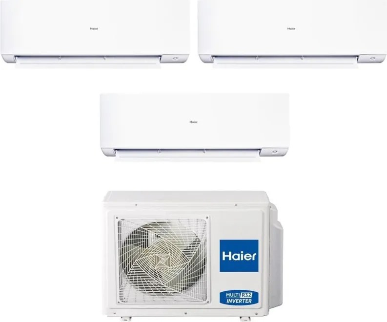 Climatizzatore Condizionatore Haier Trial Split Inverter serie EXPERT 7+9+18 con 3U70S2SR5FA R-32 Wi-Fi Integrato 7000+9000+18000