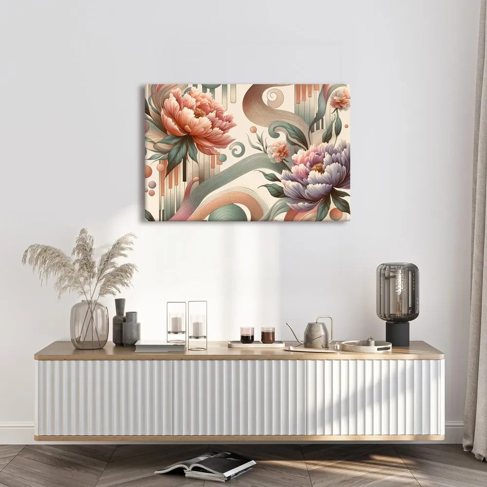 Quadro su tela – Fiori in stile astratto