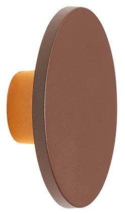 Lampada da parete moderna per esterni marrone ruggine con LED IP54 - Skyf