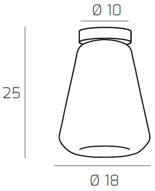 Plafoniera Contemporanea Double Skin Gamma Metallo Cromo Vetro Trasp. 1 Luce E27