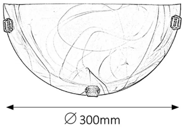 Rabalux 3053 - Applique ALABASTRO 1xE27/60W/230V in vetro alabastrino
