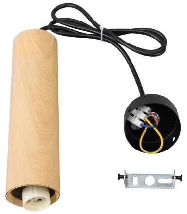 Brilagi - Lampadario a sospensione con filo SELE 1xGU10/30W/230V nero/decorazioni in rovere