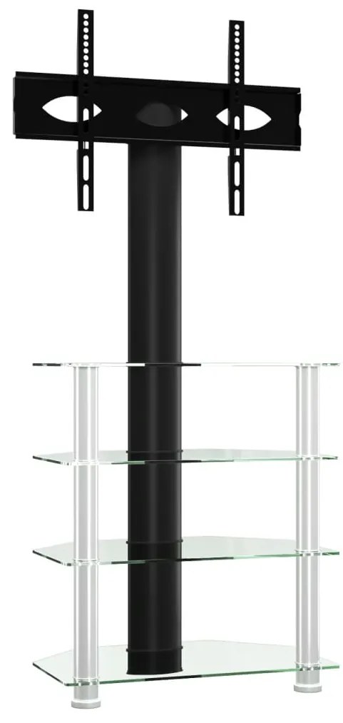 Supporto tv angolare 4 livelli per 32-70 pollici nero e argento