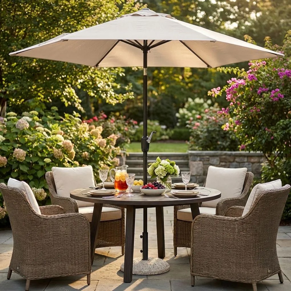 MARITUS - ombrellone tondo da giardino palo centrale 3 m