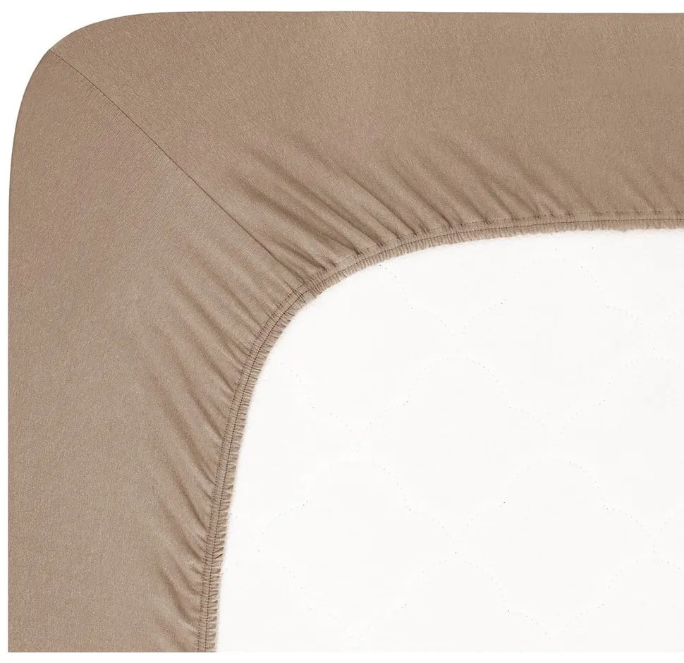 Lenzuolo elasticizzato in jersey marrone 180x200 cm Boxspring - Andrea Simone