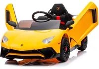 Macchina Elettrica per Bambini 12V con Licenza Lamborghini Aventador Gialla