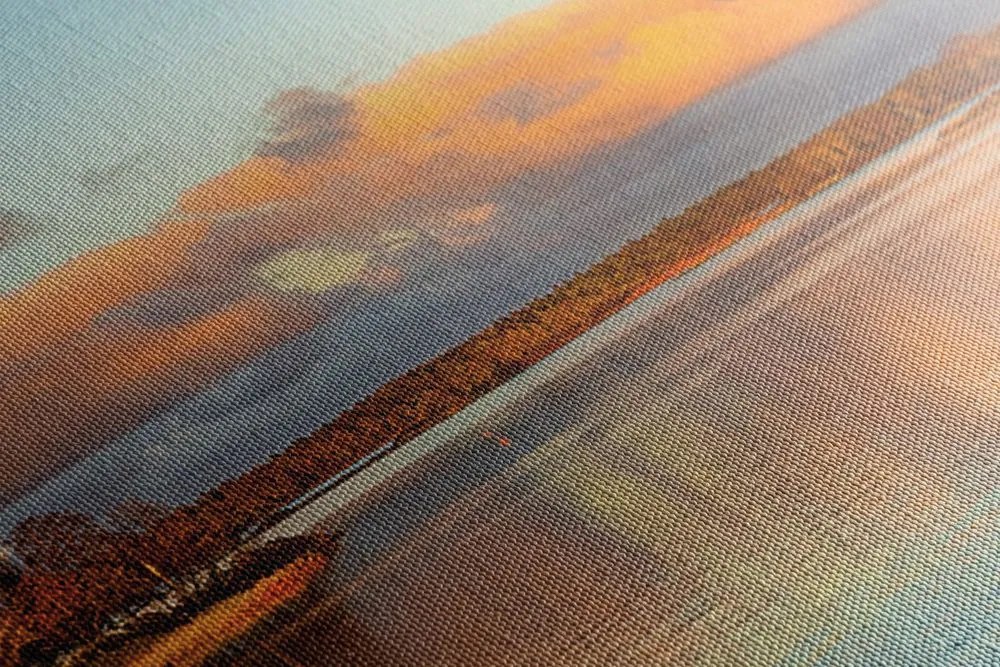 Quadro su tela – Tramonto sul lago