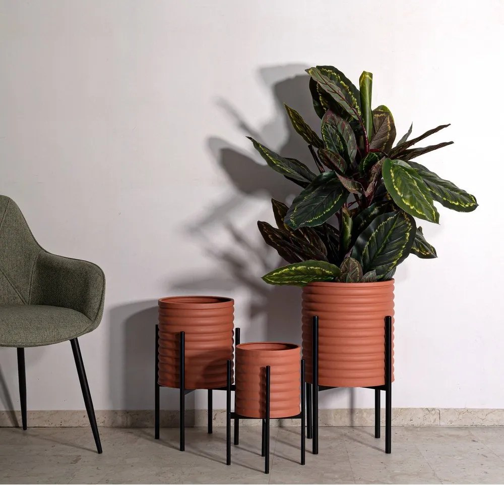 Set di coprivaso in metallo 3 pzø 36 cm Milly - Mauro Ferretti