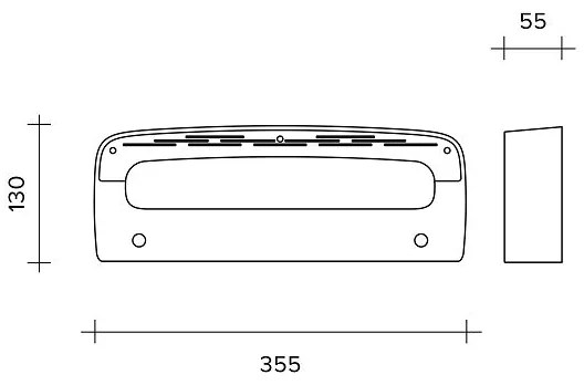 Aki lampada a parete grande bianca - 3000k - 22w 3215 lumen