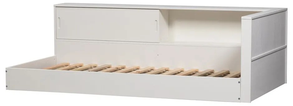 Letto singolo bianco in pino massiccio rete non inclusa 90x200 cm Carter – WOOOD