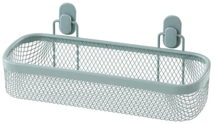 Mensola bagno rettangolare verde acqua in acciaio con 1 ripiano – Taki