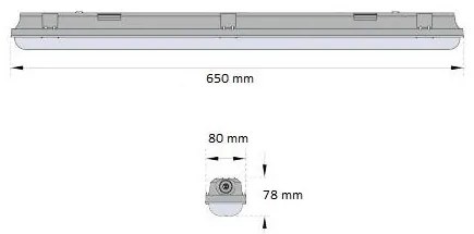 Plafo Stagna 650mm 18,0W 4000K con Sensore a Microonde