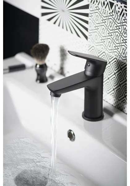 Aqualine - Rubinetto del lavandino LOTTA opaco nero