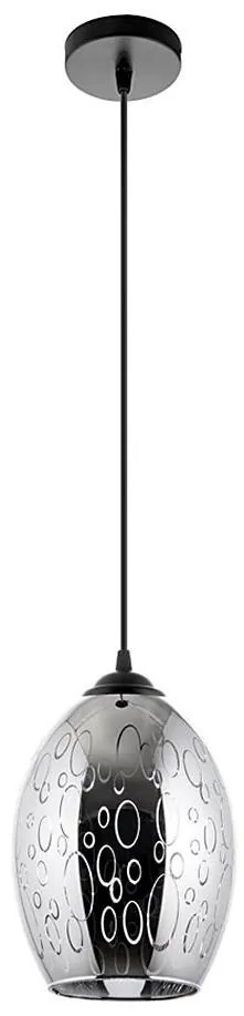 Lampadario a sospensione con filo 1xE27/60W/230V diametro 16 cm nero