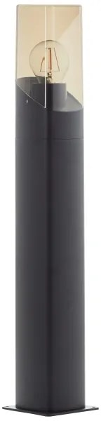 Brilliant - Lampada da esterno MINOU 1xE27/10W/230V 60 cm IP44 nero/fumé