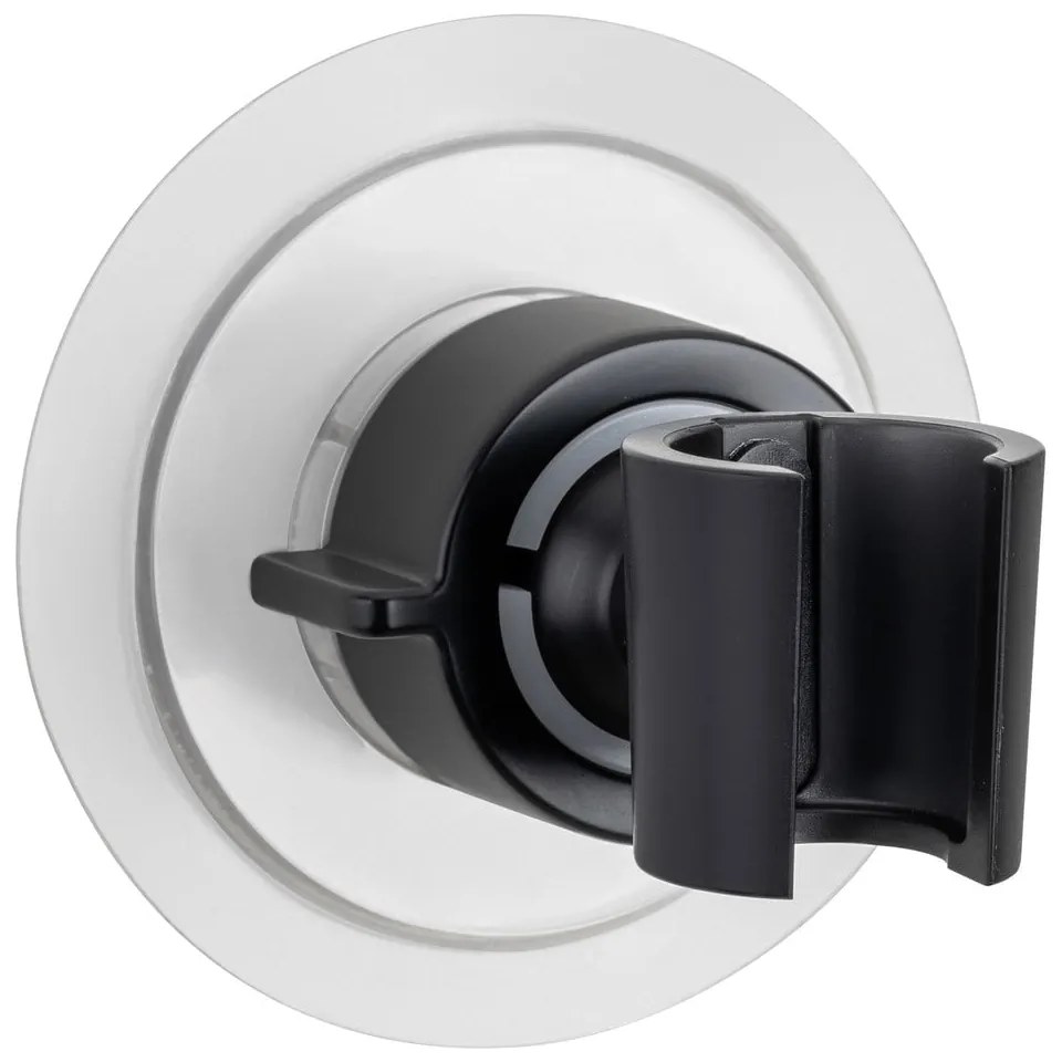 Supporto per soffione doccia senza foratura nero opaco in plastica Libertà – Wenko