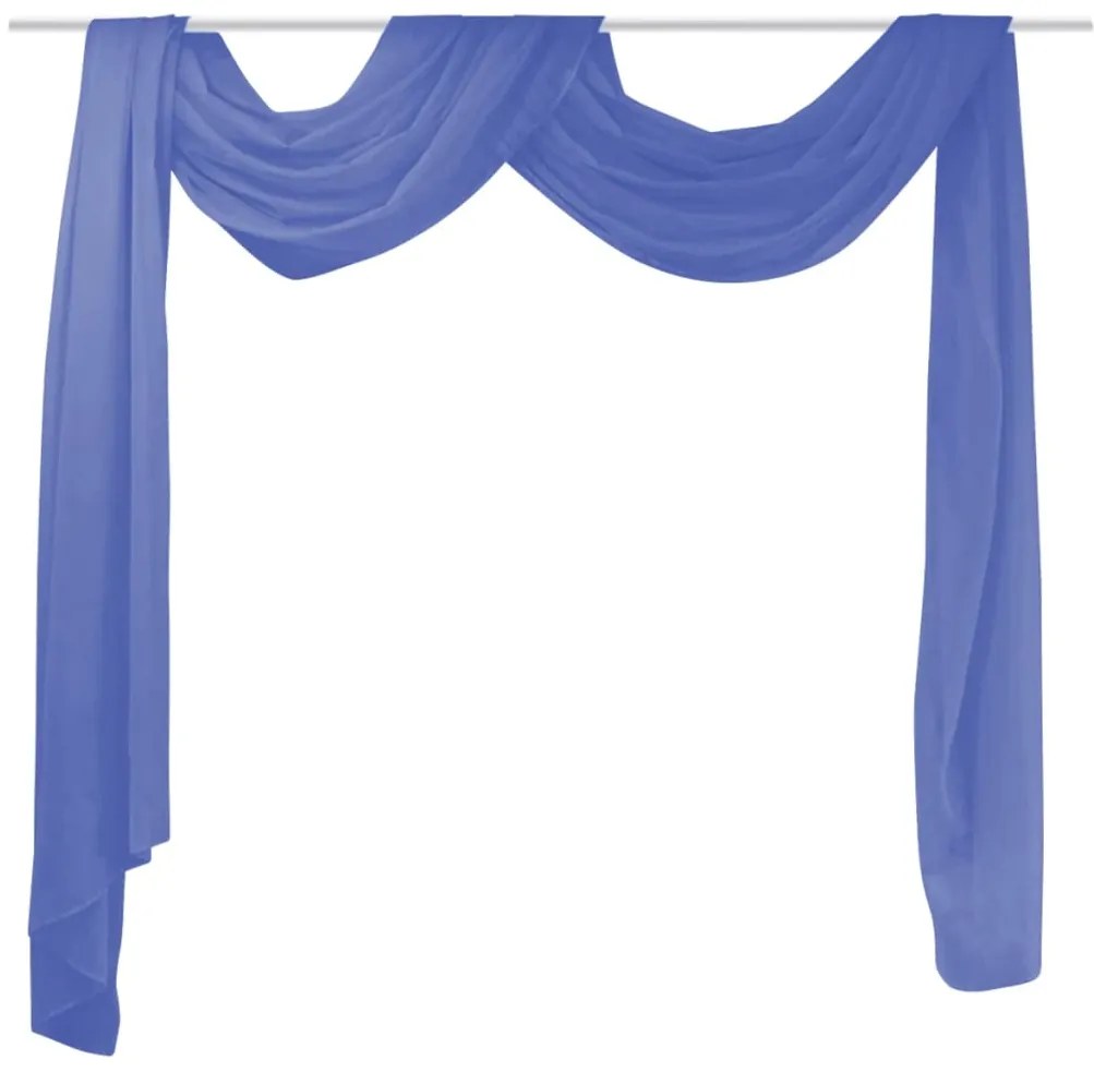 Drappo Per Tende İn Voile 140x600 Cm Blu Reale /