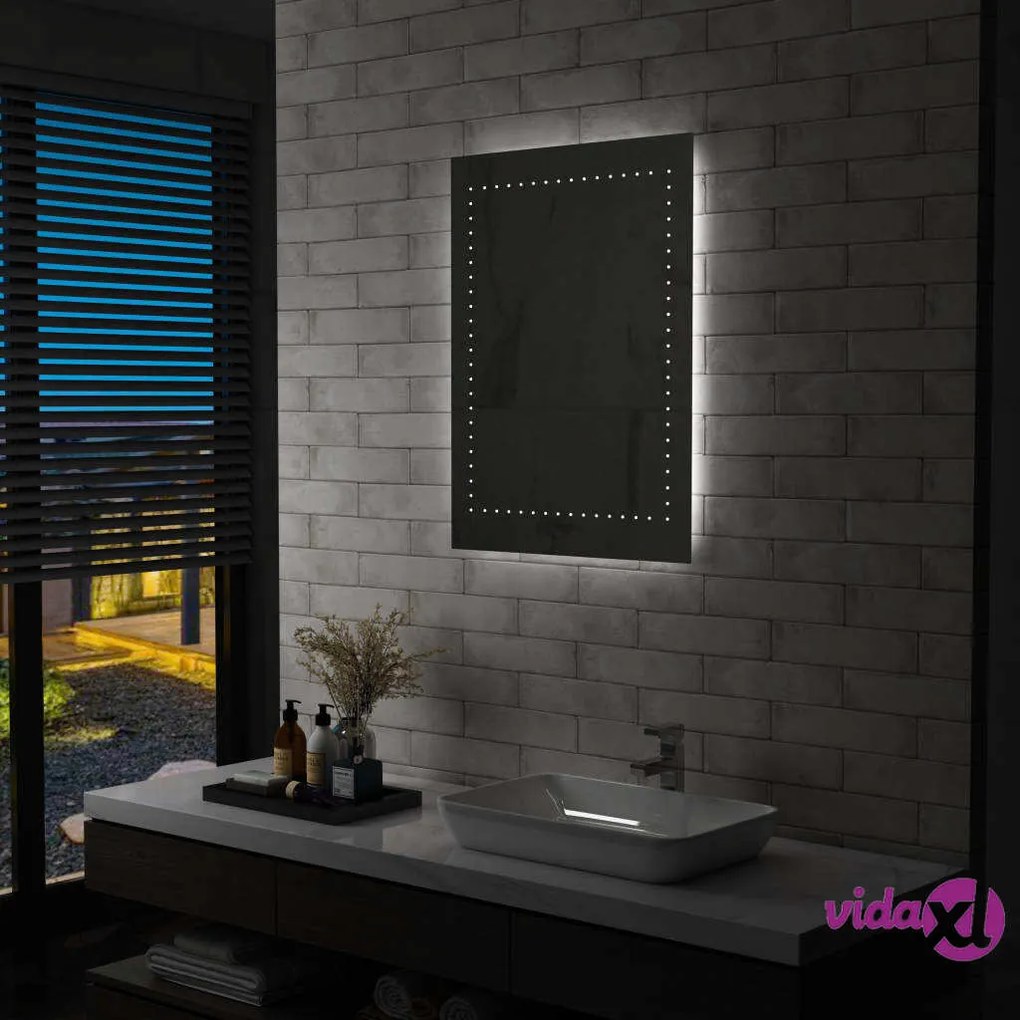 vidaXL Specchio da Parete a LED per Bagno 60x80 cm