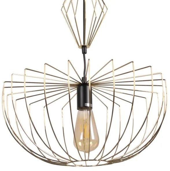 Lampadario a sospensione con filo JASMINA 1xE27/20W/230V diametro 40 cm oro