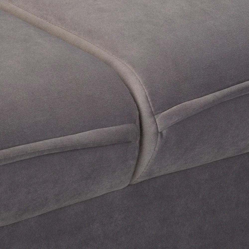 Divano grigio con rivestimento in velluto 138 cm Juli – Ropez