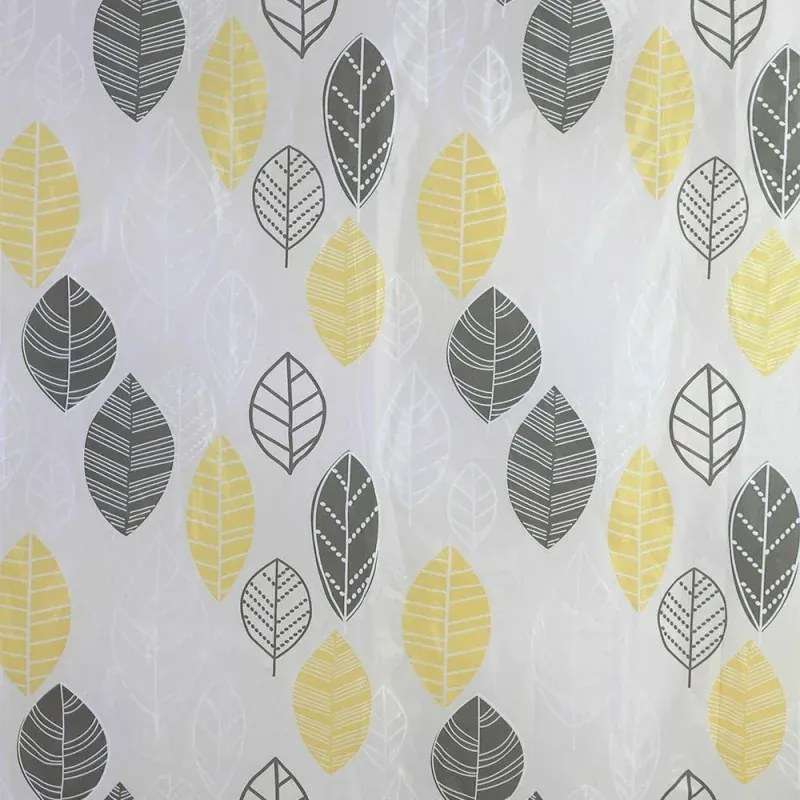 Tenda doccia 240x200cm in acrilico con motivo floreale completa di ganci