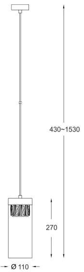 Zuma Line P0389-01D-0FD2 - Lampadario a sospensione con filo GEM 1xG9/28W/230V ottone