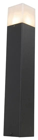 Lampada da esterno a stelo nera con paralume opalino bianco 50 cm - Denmark