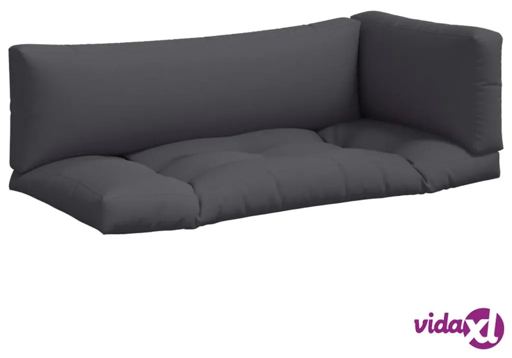 vidaXL Cuscini per Pallet 3 pz Grigi in Tessuto
