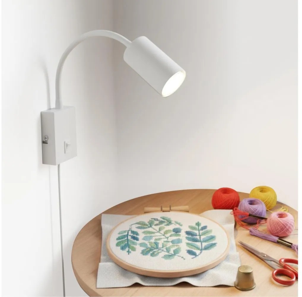 Globo 57911WW - Lampada da parete flessibile ROBBY 1xGU10/25W/230V bianco