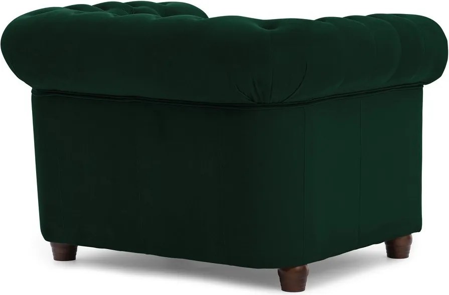 Poltrona chesterfield verde con rivestimento in velluto York Blik – Ropez