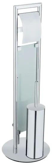 WENKO 25384100 - Set WC SULMONA 25x76 cm argento/nero