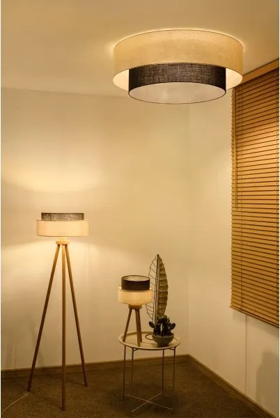 Brilagi - Plafoniera LED BOHO STYLE 3xE27/15W/230V Ø 80 cm crema/marrone