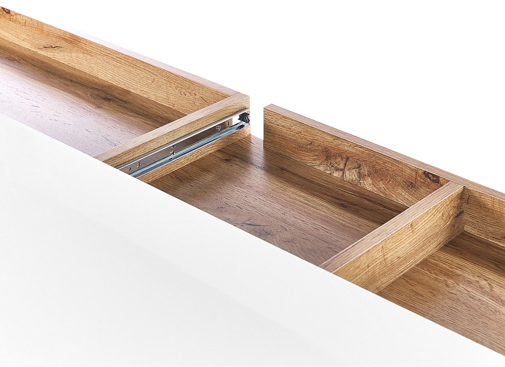 Credenza bianco e legno chiaro GORAN Beliani