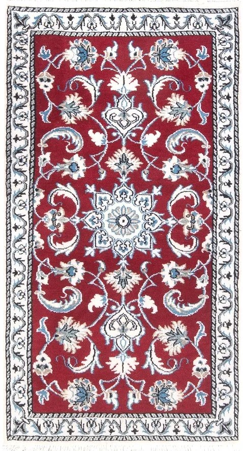 Nain Tappeto persiano 70 x 140 Rosso (Iran) Annodato A Mano