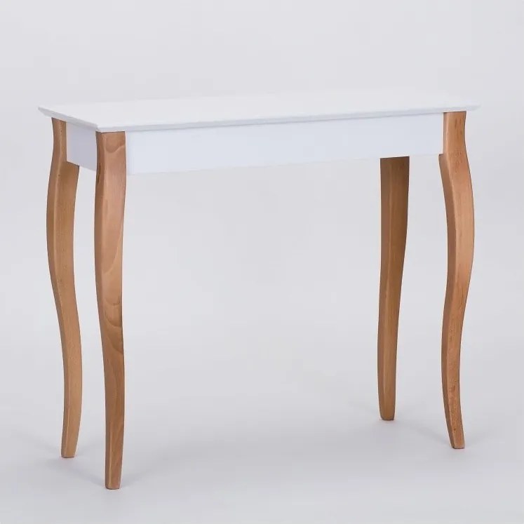 Tavolino Console bianco, lunghezza 85 cm - Ragaba