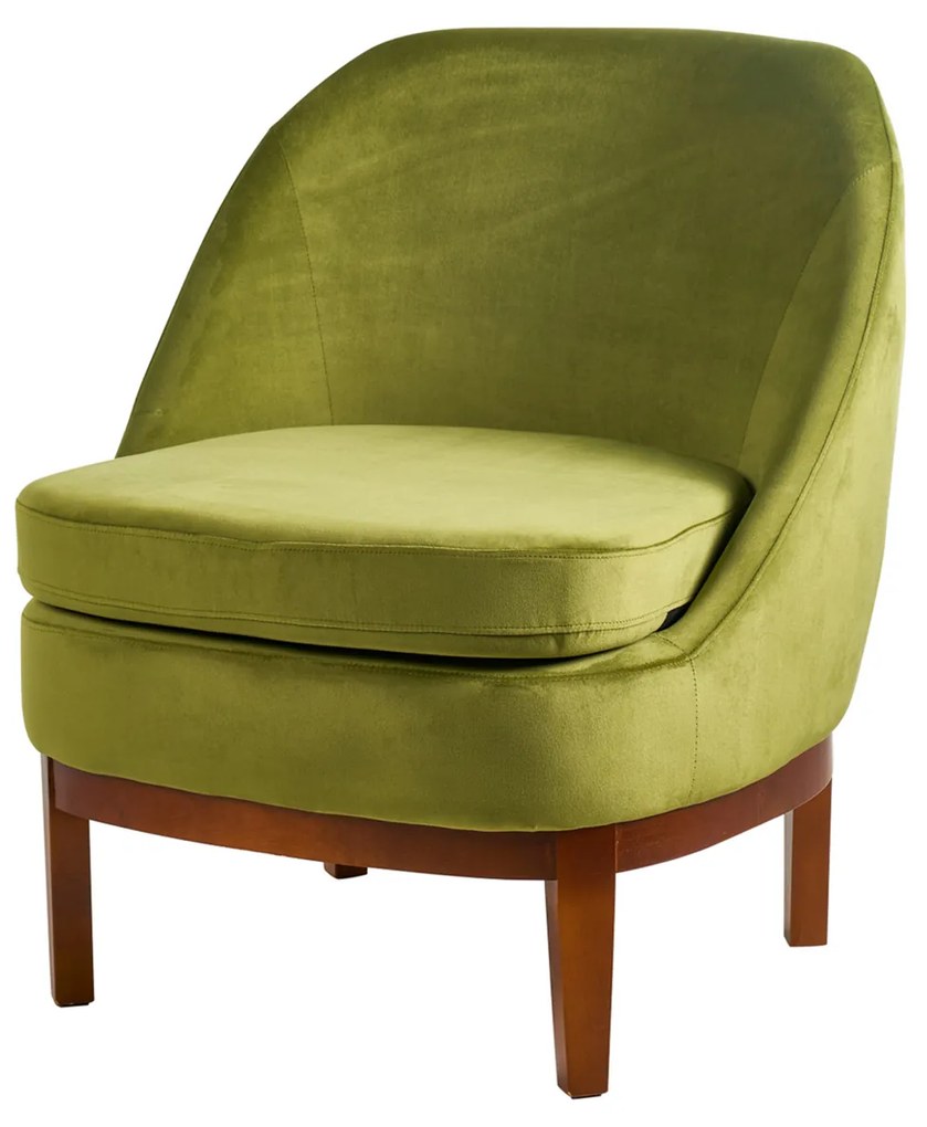 Poltrona in velluto 78x85x70 cm Isotta verde