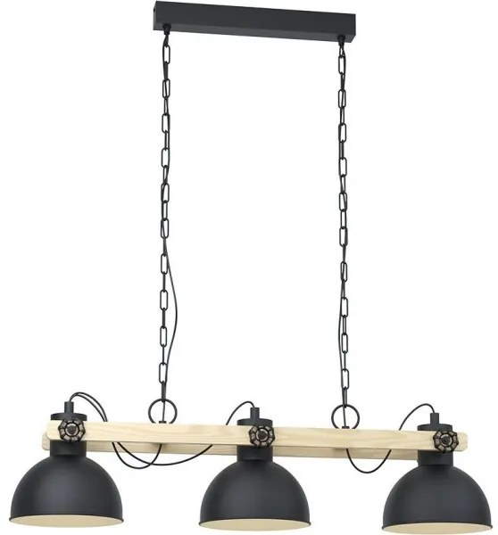Eglo 79896 - Lampadario a sospensione con catena LUBENHAM 3xE27/28W/230V