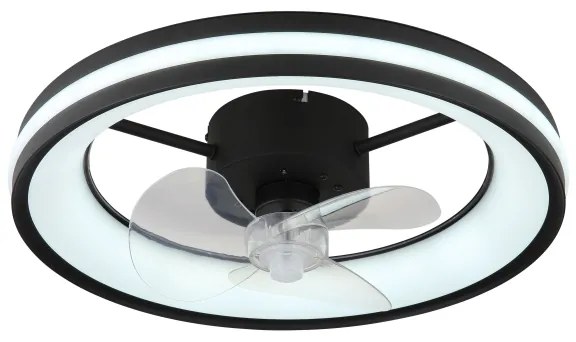 Globo 03651 - Plafoniera LED con ventilatore GATIAN LED/30W/230V nero + +TC